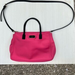 Kate Spade Pink and Black Satchel Bag